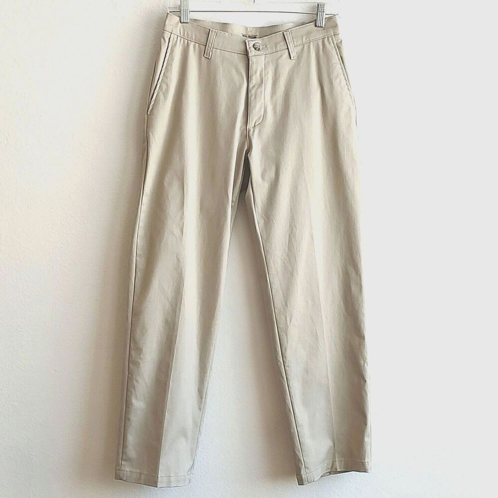LEE Total Freedom Pants Relaxed Fit Stain Resistant Sand Khaki 30 x 29